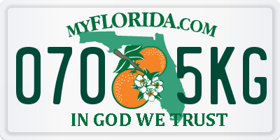 FL license plate 0705KG