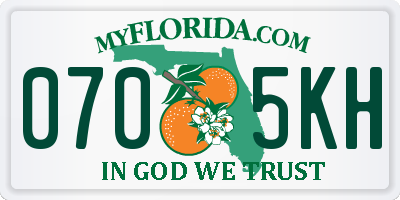 FL license plate 0705KH