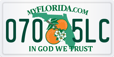 FL license plate 0705LC
