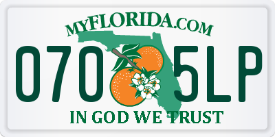 FL license plate 0705LP
