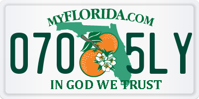 FL license plate 0705LY