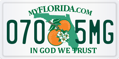 FL license plate 0705MG