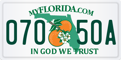 FL license plate 0705OA