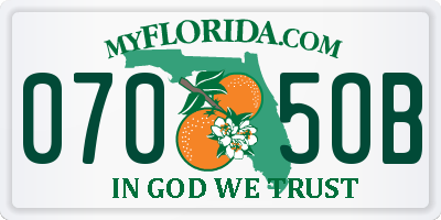 FL license plate 0705OB