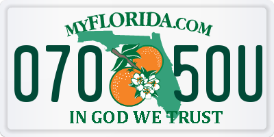 FL license plate 0705OU