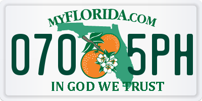 FL license plate 0705PH