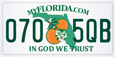 FL license plate 0705QB