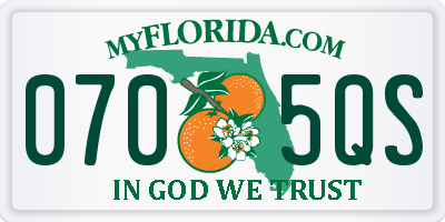 FL license plate 0705QS