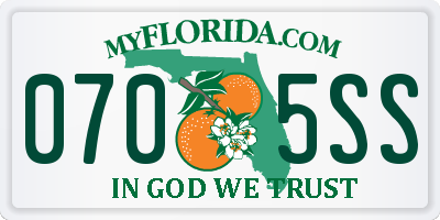 FL license plate 0705SS