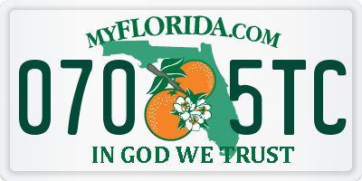FL license plate 0705TC