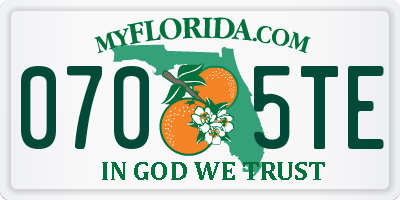 FL license plate 0705TE