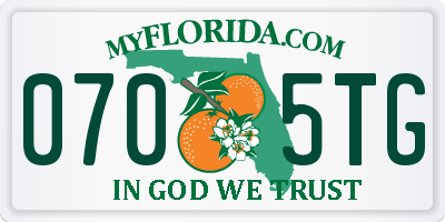 FL license plate 0705TG