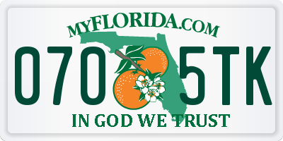 FL license plate 0705TK
