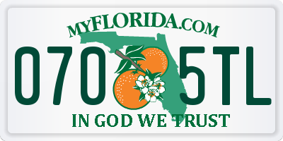 FL license plate 0705TL