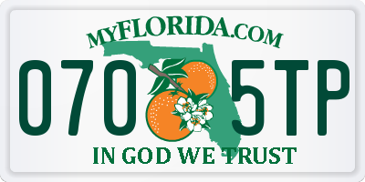 FL license plate 0705TP