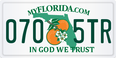 FL license plate 0705TR