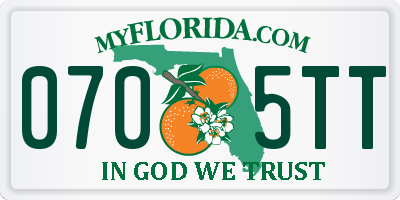 FL license plate 0705TT