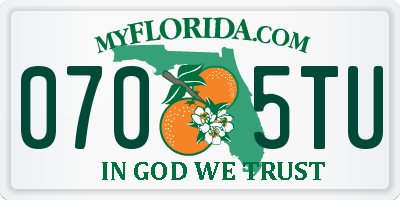 FL license plate 0705TU