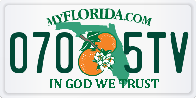 FL license plate 0705TV