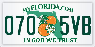 FL license plate 0705VB