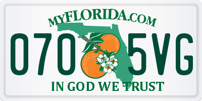 FL license plate 0705VG