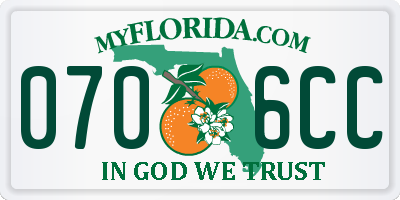 FL license plate 0706CC