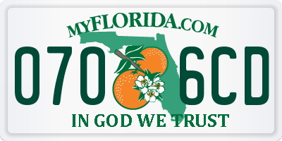 FL license plate 0706CD