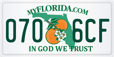 FL license plate 0706CF