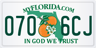 FL license plate 0706CJ