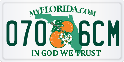 FL license plate 0706CM