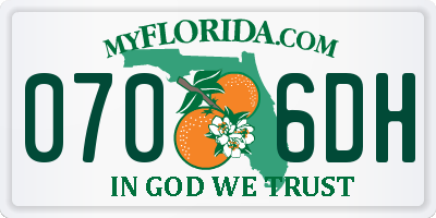 FL license plate 0706DH