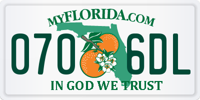 FL license plate 0706DL