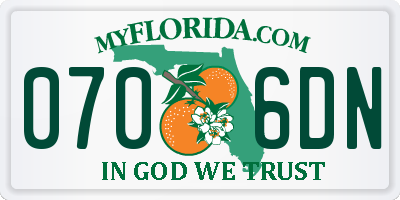 FL license plate 0706DN
