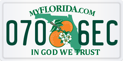 FL license plate 0706EC