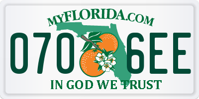 FL license plate 0706EE
