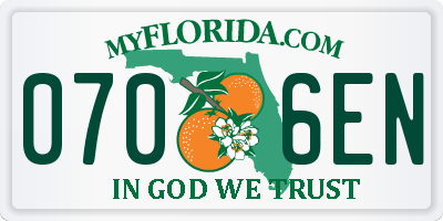 FL license plate 0706EN