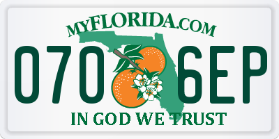 FL license plate 0706EP