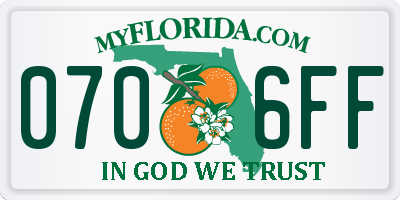 FL license plate 0706FF