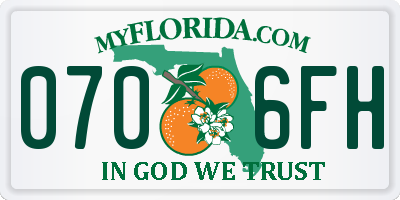 FL license plate 0706FH