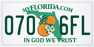 FL license plate 0706FL