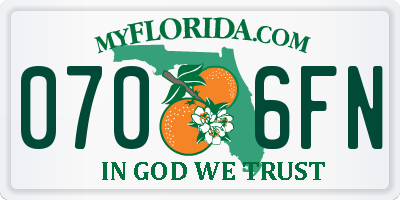 FL license plate 0706FN