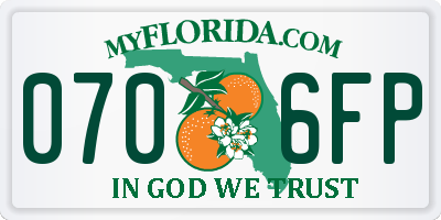 FL license plate 0706FP