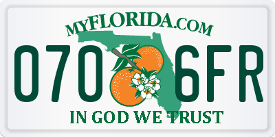 FL license plate 0706FR
