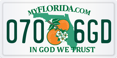 FL license plate 0706GD