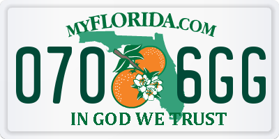 FL license plate 0706GG