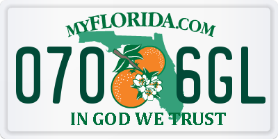 FL license plate 0706GL