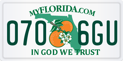 FL license plate 0706GU