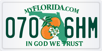FL license plate 0706HM