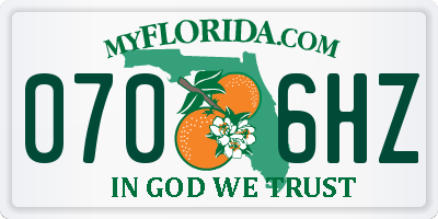 FL license plate 0706HZ