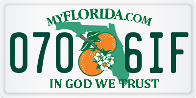 FL license plate 0706IF